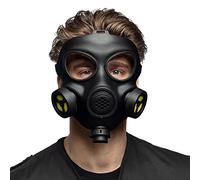 Boland 72281 - Masque à gaz, Masque d'Halloween, Accessoire pour costumes de carnaval, Masque d'horreur pour carnaval, Accessoires pour costumes, Noir