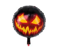 Boland 72315 - Ballon en Forme de Citrouille env. 45 cm, Noir/Orange, Ballon à hélium, Halloween, Carnaval, fête à thème, fête à thème