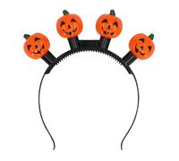 Boland 72328 - Diadème LED citrouille, pile incluse, serre-tête pour costumes, Halloween et Carnaval, tête de mort