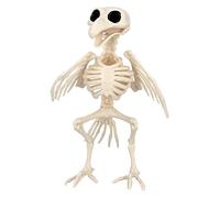 Boland 72406 - Squelette d'oiseau, taille 20 cm, bouche, en plastique, décoration pour Halloween, carnaval, fête à thème, Beige/Noir