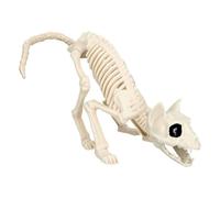 Boland 72413 - Squelette de chat - Taille 51 cm - Bouche mobile - Chat chat - Attrapette en plastique - Décoration pour Halloween, carnaval ou fête à thème