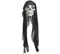 Boland 73043 - Tête de mort suspendue - Taille 100 cm - Crâne Creepy - Décoration à suspendre - Pour Halloween, carnaval, fête à thème