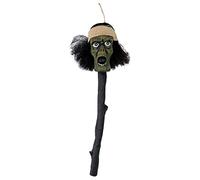Boland 73064 - Tête de vaudou Sceptre Taille 52 cm Baguette magique Guérisseur miracle Accessoire de déguisement carnaval fête à thème Halloween