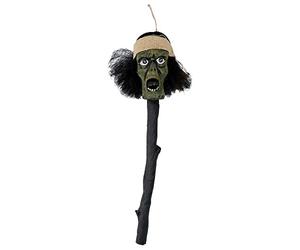 Boland 73064 - Tête de vaudou Sceptre Taille 52 cm Baguette magique Guérisseur miracle Accessoire de déguisement carnaval fête à thème Halloween