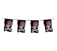 Boland 74183 - Guirlande de fanions Pirate Longueur 4 m, Pompiers, tête de Mort, décoration à Suspendre, Guirlande, Anniversaire, fête, décoration, Vaisselle de fête, fête à thème, Carnaval