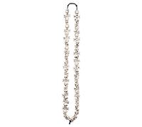 Boland 74194 - Collier Skull Bones, chaîne blanche avec têtes de mort, bijoux fantaisie, Dia de los muertos, jour des morts, Halloween, accessoire, carnaval, soirée à thème, costume