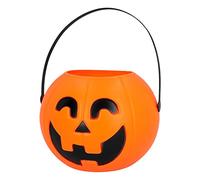 Boland 74593 - Seau citrouille pour Halloween avec son et lumière, sac en plastique, déco Halloween, accessoires de déguisement