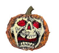 Boland 74594 - Citrouille clignotante, 21 cm, décoration avec lumière, piles incluses, décoration d'Halloween, figurine décorative, décoration d'horreur pour le carnaval et la fête à thème