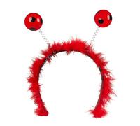 Boland 76327 - Serre-tête Coccinelle, rouge/noir, diadème avec plumes et plumes, accessoire, carnaval, fête à thème, costume