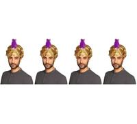Boland 81015 - Turban Sultan Selim, Or, Bijoux de perles, Plumes, Pierre blanche, Casquette, Carnaval, Fête à thème