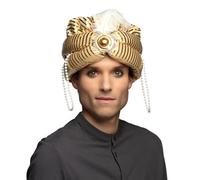 Boland 81036 - Chapeau Sultan Prince, Coiffure pour adultes, Festival, Carnaval, Fête à thème, 1001 nuits, Or