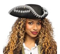 Boland 81927 - Chapeau de Pirate Seraphine, tricorne pour Costume de Pirate, Chapeau pour Carnaval, Cosplay et soirée à thème