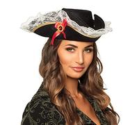 Boland 81928 Chapeau de pirate pour adulte - Noir-Taille Unique