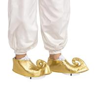 Boland 81990 - Couvre-chaussures Sultan dorés, 1 paire, pointure max. 42, pour déguisements, accessoires pour le carnaval, Halloween ou les soirées à thème