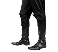 Boland 81994 - Bottes Striker, Noir, Accessoire pour costume de pirate, corsaire, mousquetaire ou médiéval, Accessoire pour costumes de carnaval