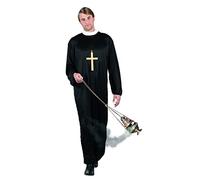 Boland 83815 - Costume adulte prêtre, taille M-L, toge avec col, curé, saint, ensemble de costume, carnaval, fête à thème