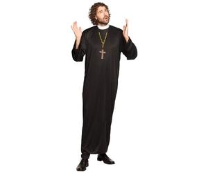 Boland 83815 - Costume adulte prêtre, taille M-L, toge avec col, curé, saint, ensemble de costume, carnaval, fête à thème