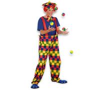 Boland 83826 - Costume adulte clown, taille M/L, chapeau, nœud papillon et pantalon, ensemble de costumes, cirque, anniversaire, carnaval, fête à thème