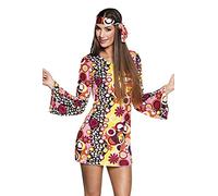 Boland 83867 - Costume Groovy Girl - Robe et Bandeau pour Femme - Disco - Flower Power - Carnaval - Fête à thème