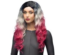Boland 85081 - Perruque pour adultes, coiffure tricolore en cheveux synthétiques pour une fête à thème ou pour le carnaval, accessoire pour les costumes de carnaval