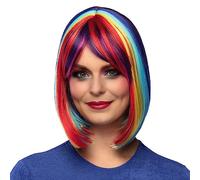 Boland 85718 - Perruque multicolore Unity, Longbob en cheveux synthétiques pour CSD et festival, Accessoires pour costumes de carnaval, Carnaval, Fête à thème