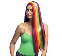 Boland 85719 - Perruque arc-en-ciel pour adultes, coiffure en cheveux synthétiques pour une fête à thème, un festival de la fierté ou le carnaval, accessoire pour les déguisements de carnaval
