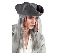 Perruque pirate grise homme taille unique Grise