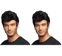 Boland - 85748 - Perruque Danny années 50, coiffure synthétique pour déguisements de carnaval, déguisement de rock 'n' roll, carnaval, fête à thème (Lot de 2)