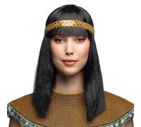 Boland Perruque Cléopâtre avec bandeau – Accessoire de déguisement femme – Noir