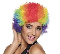 Boland 85859 - Perruque Pop multicolore synthétique bou arc-en-ciel pour adulte accessoire de costume clown raquette Christopher Street Day fête à thème carnaval