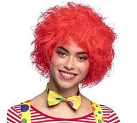 Boland 85920 - Perruque Frizzy, rouge, cheveux synthétiques, coiffure courte, clown, lutin, perruque de carnaval
