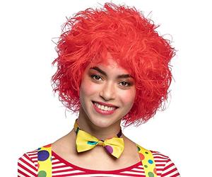 Boland 85920 - Perruque Frizzy, rouge, cheveux synthétiques, coiffure courte, clown, lutin, perruque de carnaval