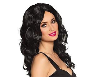 Boland 86220 - Perruque Célébrité, cheveux longs avec légers Boucles Noir