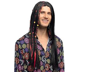 Boland 86368 - Perruque Flower Power pour adultes, coiffure synthétique pour costumes de carnaval, accessoires de costumes pour carnaval, fête à thème ou JGA