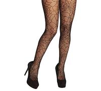 Boland 87844 - Collants Spider, femmes, adultes, noir avec motif de toile d'araignée, déguisement, sorcières, araignées, toile d'araignée, accessoires, carnaval, fête de thème, halloween