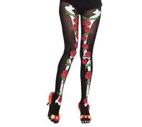 Boland 87899 Collants La Muerte pour Femme, Pantalon Extensible, Dia de Los Muertos, Bas en Nylon pour Carnaval, Halloween et fête à thème