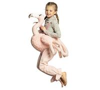 Boland 88079 Costume pour enfant sur un flamant rose, unisexe, costume avec peluche, cavalier, pantalon avec animal, carnaval, fête à thème