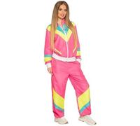 Boland 88533 - Survêtement années 80 avec poches, veste et pantalon, costume de camping, jogging, enterrement de vie de garçon, style rétro, athlète, costume de groupe, fête à thème, carnaval XL Multicolore