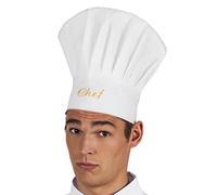 Boland 90647 - Toque de chef, blanc-jaune, unisexe, chef cuisinier, chapeau, cagoule, couvre-chef, déguisement, carnaval, fête à thème, cuisine