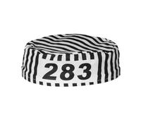 Boland 93900 Prisonnier Casquette Pour Adultes, Noir/Blanc, Taille 57-59