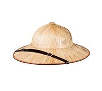 Boland 95464 -Casque tropical en paille, chapeau safari, couvre-chef pour costumes de carnaval, accessoire pour costume, carnaval ou fête à thème, Beige