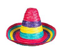 Boland 95475 - Sombrero Puebla, pour enfant, diamètre : 40 cm, chapeau de paille coloré, chapeau, couvre-chef, fête d'enfants, costume, carnaval, fête à thème