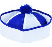 Boland 95804, Chapeau de costume, adulte, tout e, polyester, bleu, blanc, 41 g