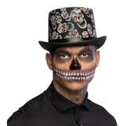 Boland 96997 Skull Blink Hat, One Size, Adult Men, Black, Skull, Skeleton, Halloween, Carnival, Theme Party