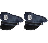 Boland 97053 - Bonnet de policier pour enfant - Chapeau de police - Shérif - Accessoire de costume - Carnaval - Fête à thème (Lot de 2)