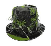 Boland 97090 - Chapeau de zombie avec toile d'araignée, haut-de-forme pour Halloween, carnaval et costumes, vampire, sorcière, magicien