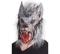 Boland Masque loup-garou Werewolf 97515 - en latex avec poils, gris, taille unique