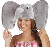 Boland 99949, Bonnet de costume, Adulte, Tout e, Eléphant, Polyester, Gris