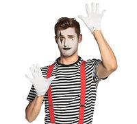 Boland Aptafêtes - AC0809 - Gants polyester blancs homme bouton pression - L/XL Modèle Aléatoire