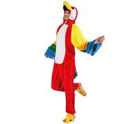 Boland Aptafêtes- Costume survêtement Peluche Perroquet, 10103431, Multicolore, 190 cm